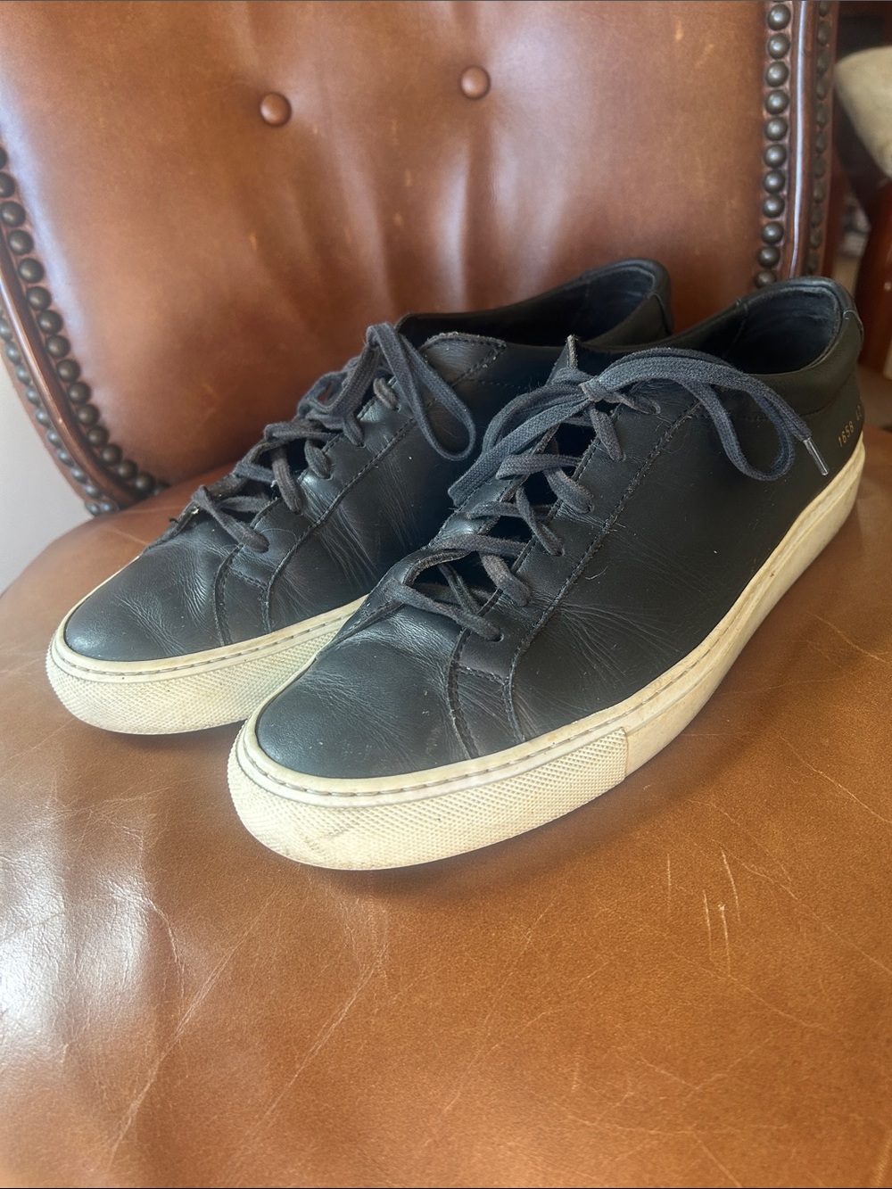 Common projects black leather sneakers